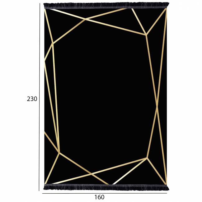 ΧΑΛΙ ΣΑΛΟΝΙΟΥ ΜΑΥΡΟ-ΓΚΡΙ 160X230